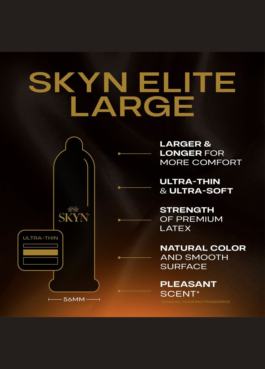 Презервативы безлатексные Elite Large большого размера (цена за 5 шт.) SKYN (337705592)