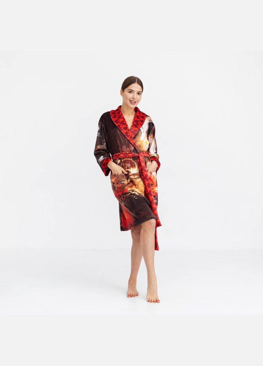 Халат жіночий з плюшевого велюру ексклюзивний Japan 18331 L-XL FlexDress (336766965)