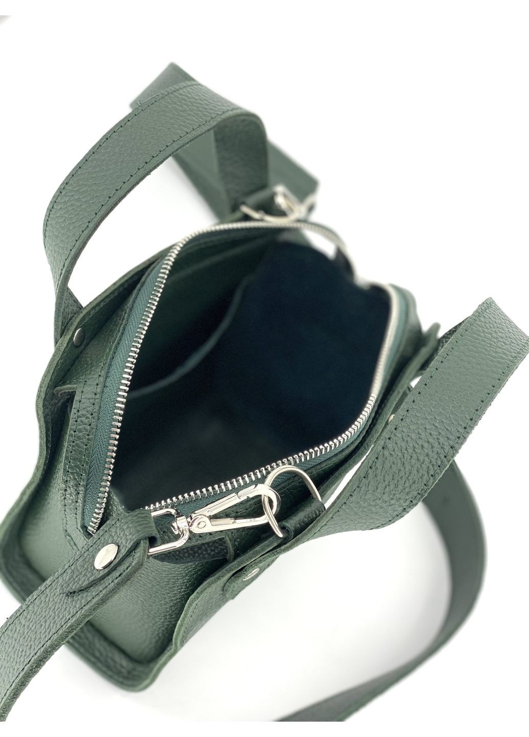 Жіноча шкіряна сумка Майя Зелений Флотар Dekey (332055300)