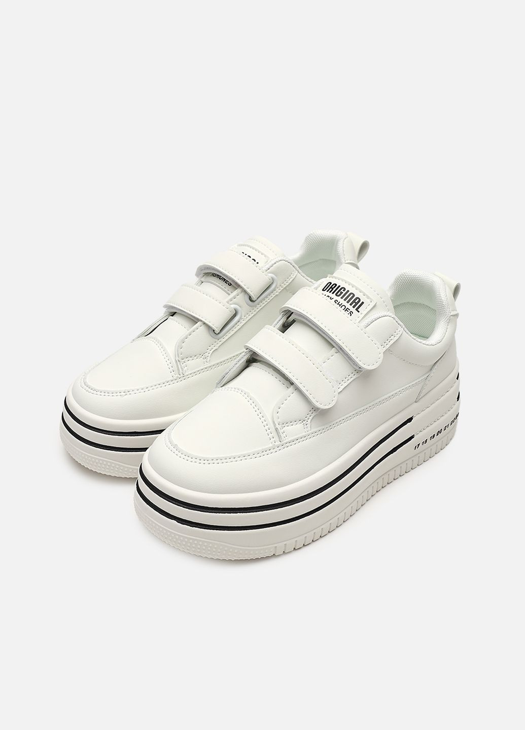 Білі кеди на платформі жіночі колір білий cb-00267181 Yuki