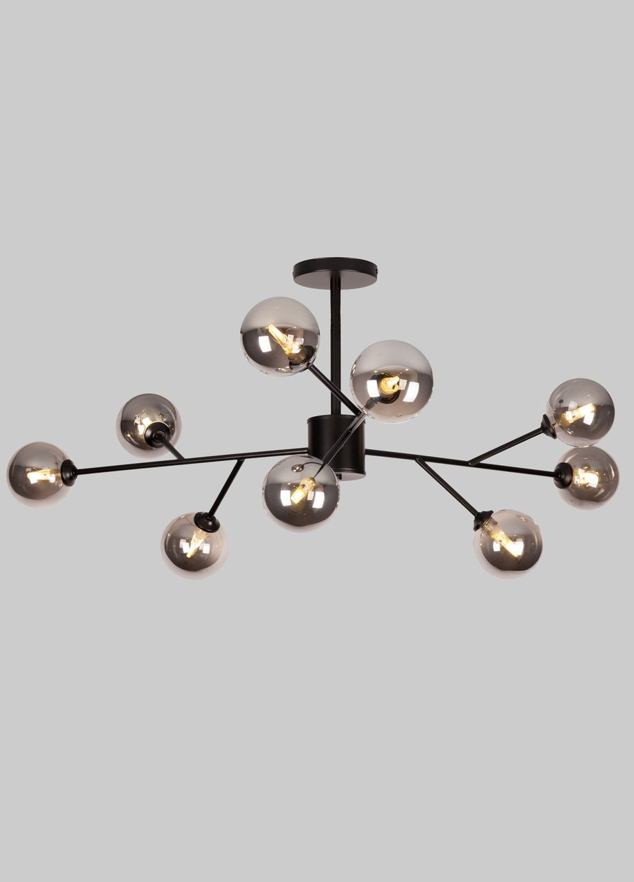 Чорна сучасна люстра на 9 ламп (52-9806-9 BK+BK) No Brand (370069536)