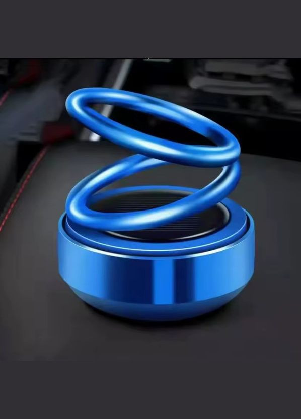 Диффузор ароматизатор для авто освежитель воздуха "Кольца левитации" на солнечной батарее в машину, синий No Brand (338854659)