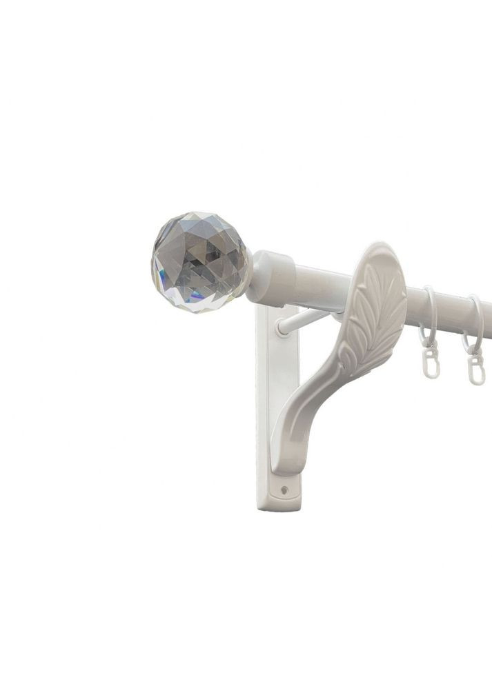 Карниз Люміера металевий однорядний ретро гладка труба Арктіс 25 мм 160 см (00-00010418) ORVIT (300283161)