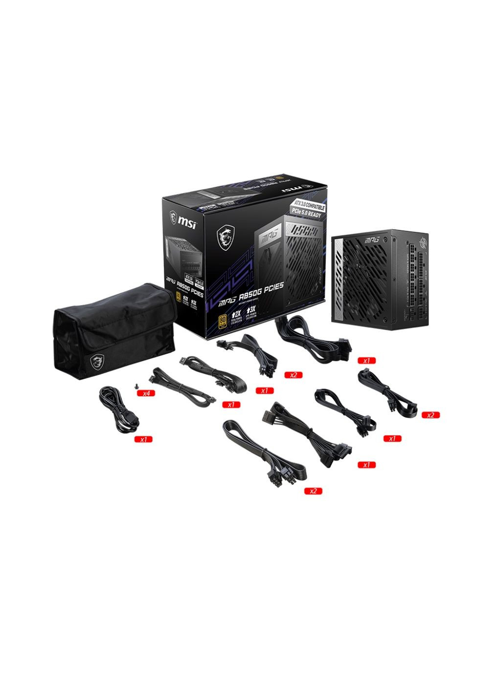 Блок питания MPG A850G PCIE5 850W MSI (314776540)