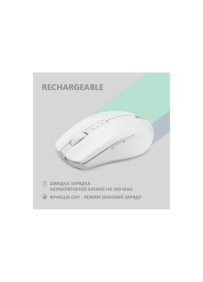 Мишка MF270 Silent Rechargeable Wireless White (-MF270WWH) 2E (312601661)