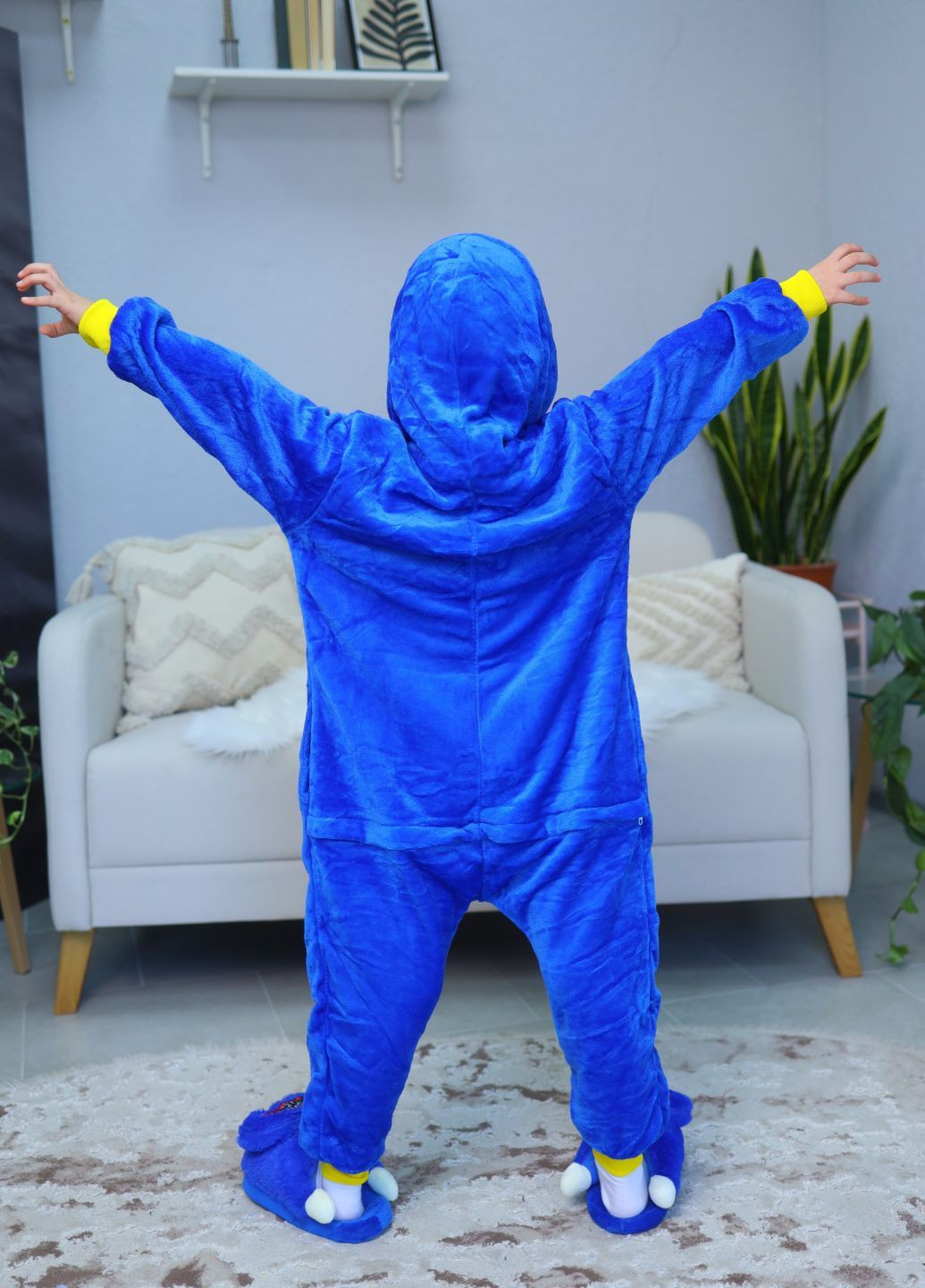 Дитяче кігурумі Хаггі Ваггі Huggy Wuggy з вишитим капюшоном синій My Kigu (364860627)