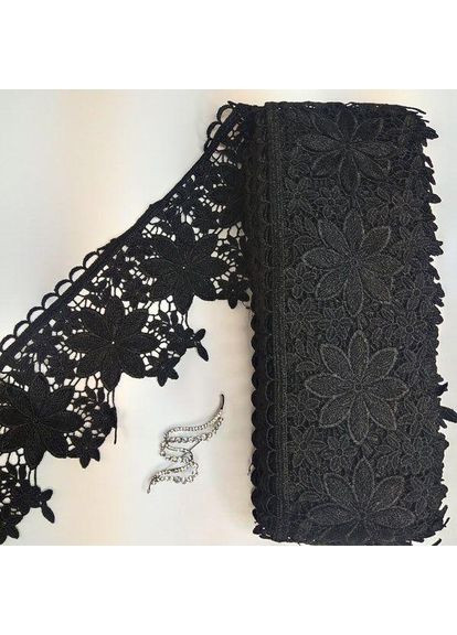 Кружево макраме 11см (13 м) Цвет черный (34-C70323-2) Plus-plus (352749384)