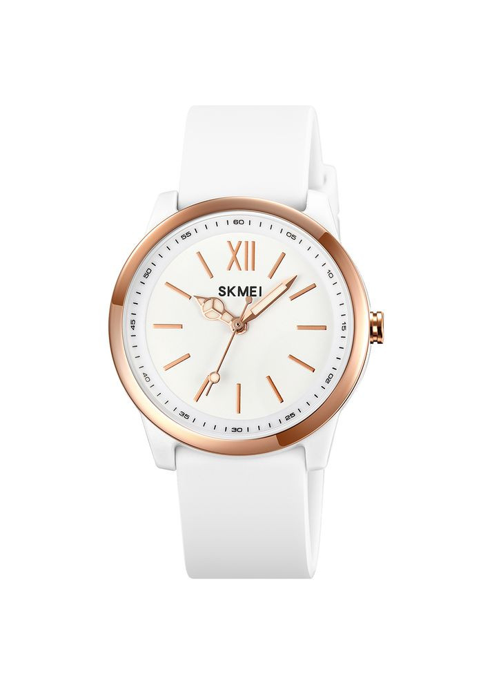 Годинники 2008WT White кварцові жіночі з римськими цифрами для часу білі та золотисті ProDobro (367266487)