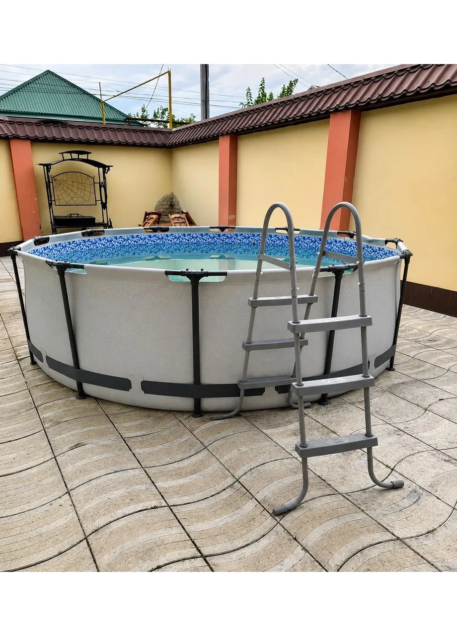 56418 (366×100 см) каркасний басейн круглий Steel Pro Frame Pool з фільтр насосом, сходами Bestway (392891074)