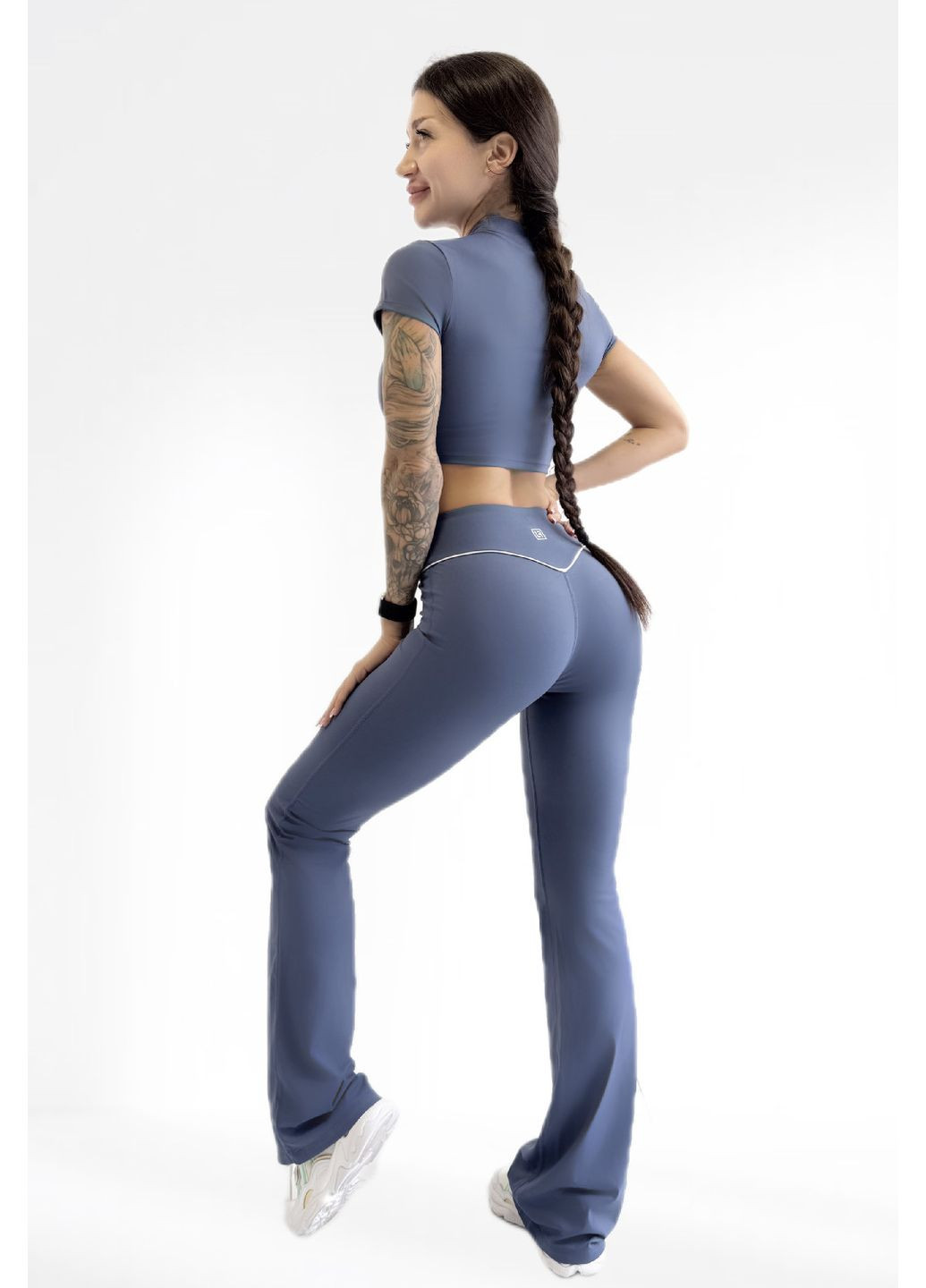 Костюм для фітнесу жіночий лосини пуш ап та топ LILAFIT (353834781)