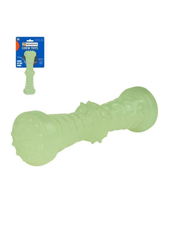 Іграшка світлонакопичувальна Гантеля для собак Glow Chew Dumbbell - 18х5 см BronzeDog (327062777)