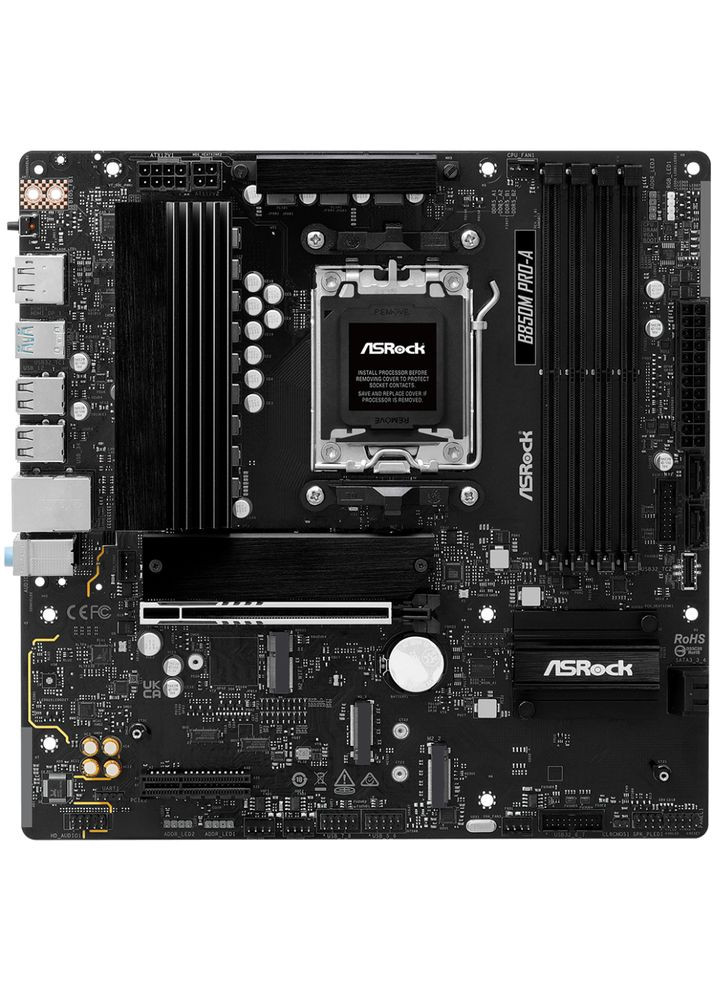 B850M Pro-A (AM5/B850, 4*DDR5, PCIex16, HDMI/DP, 4xSATAІІІ,3xM.2, 2.5GLan, mATX) ASRock (322336685)