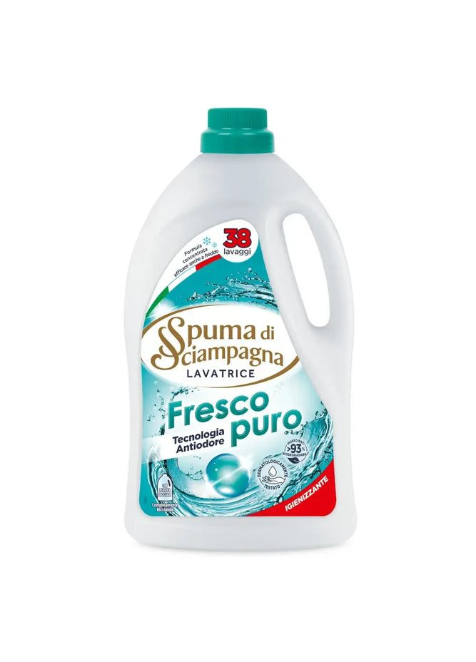 Гель для стирки белых и цветных тканей Фреско пуро FRESKO Puro 1710 мл 38 циклов стирки Spuma di Sciampagna (370567214)