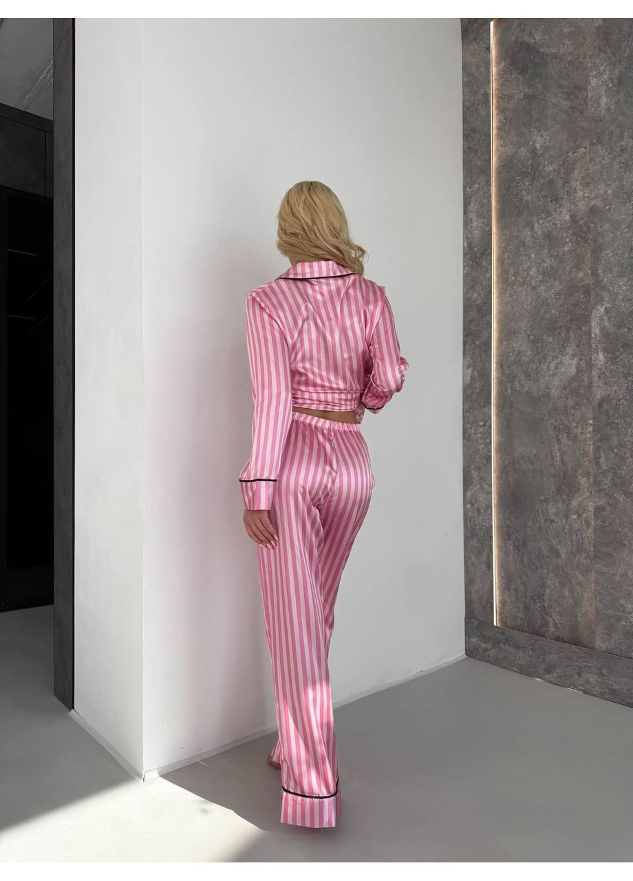 Рожева піжама (сорочка, штани), колір рожевий Fashion