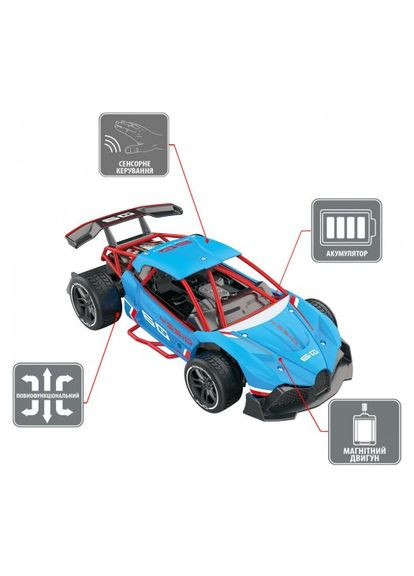 Автомобиль Gesture sensing с р/к и сенсорным управлением – Dizzy (голубой, 1:16) Sulong Toys (290111464)