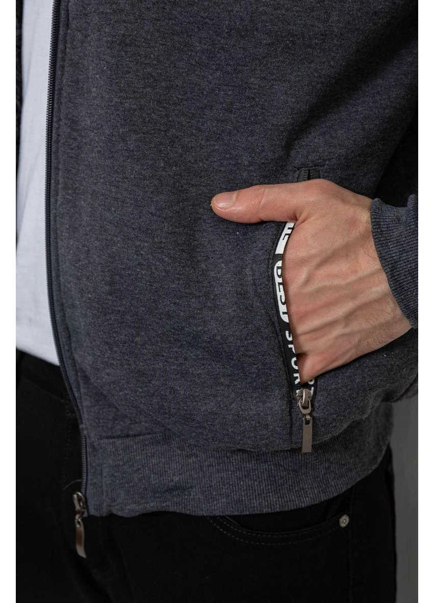 Спортивная кофта мужская на флисе, 244R2718 No Brand (365062537)