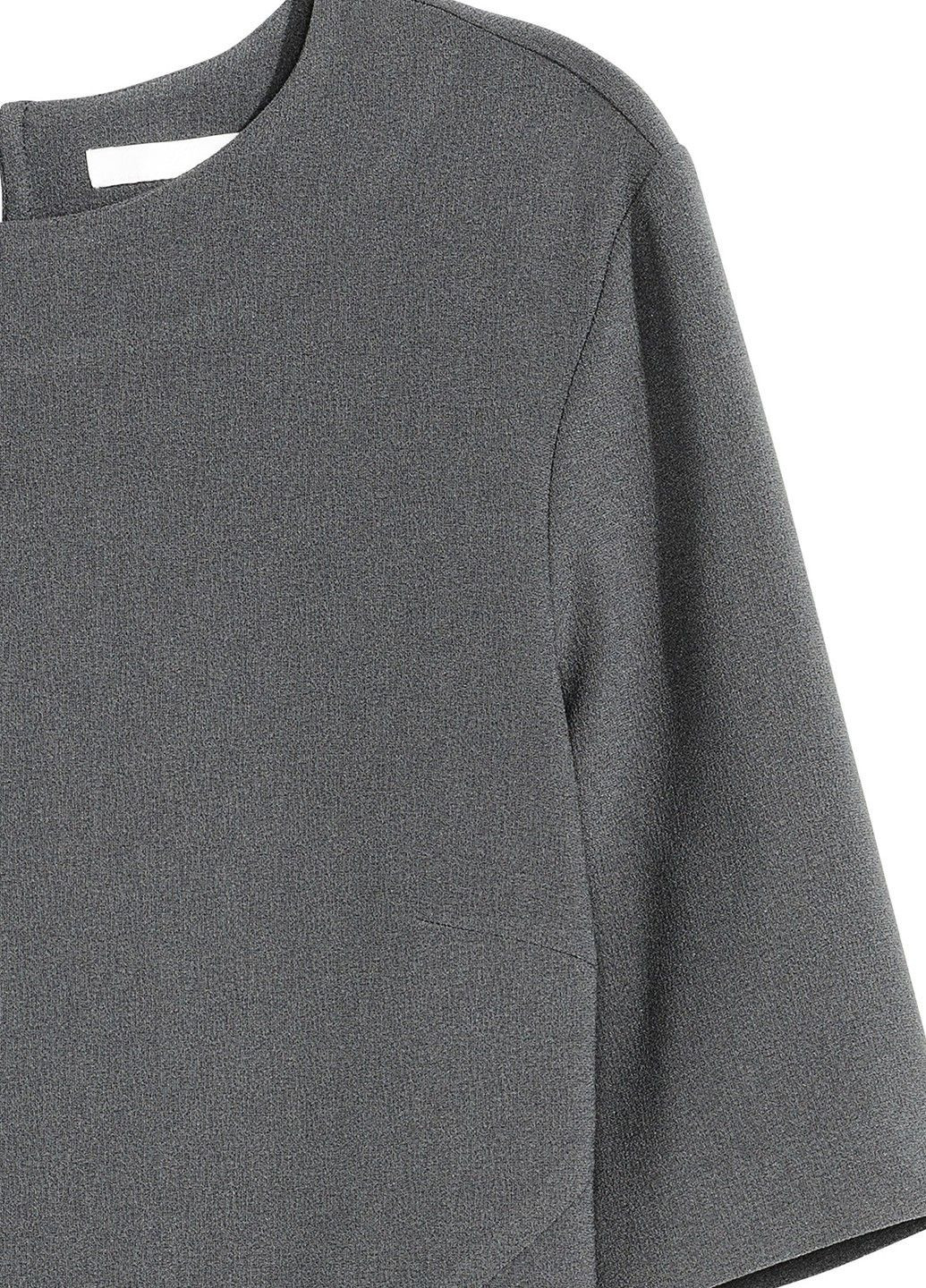 Серое кэжуал платье H&M однотонное