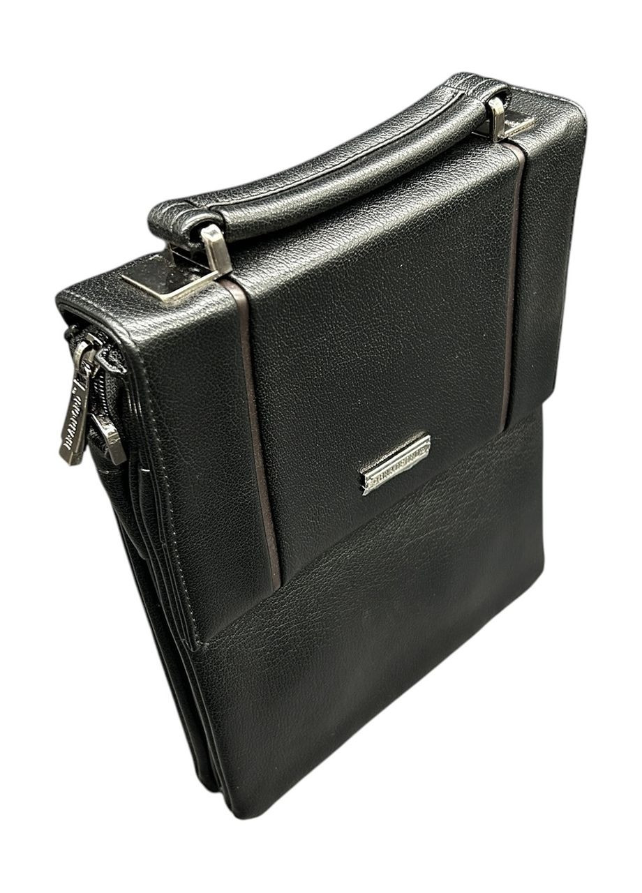 Мужская сумка из эко-кожи Bradford ST9931-2 черная 26 x 20,5 x 5 Cantlor (369475450)
