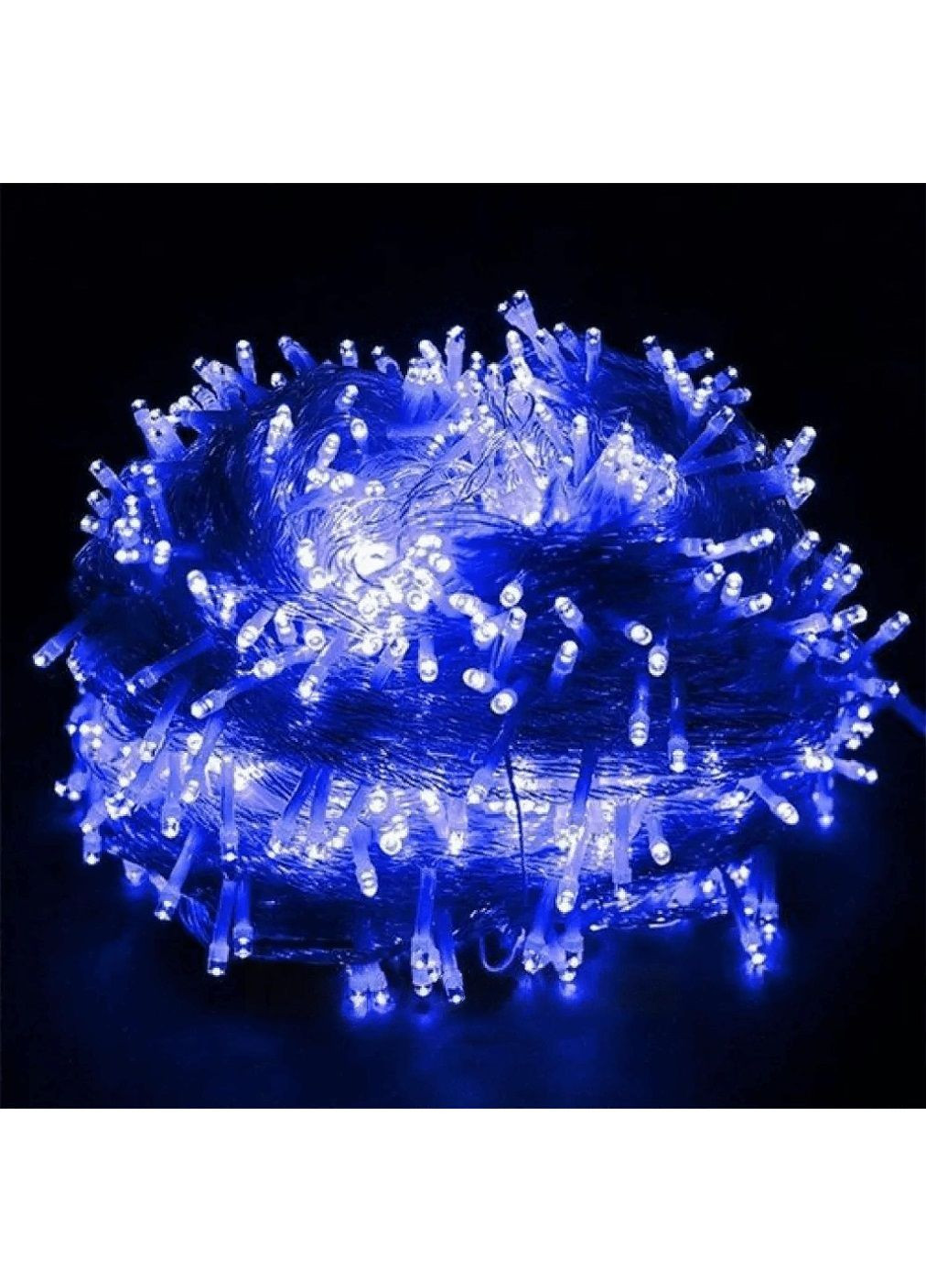 Светодиодная комнатная праздничная гирлянда штора водопад на окно с работой от сети 2х2 м 240 LED (478582-Prob) Синяя Unbranded (307194485)