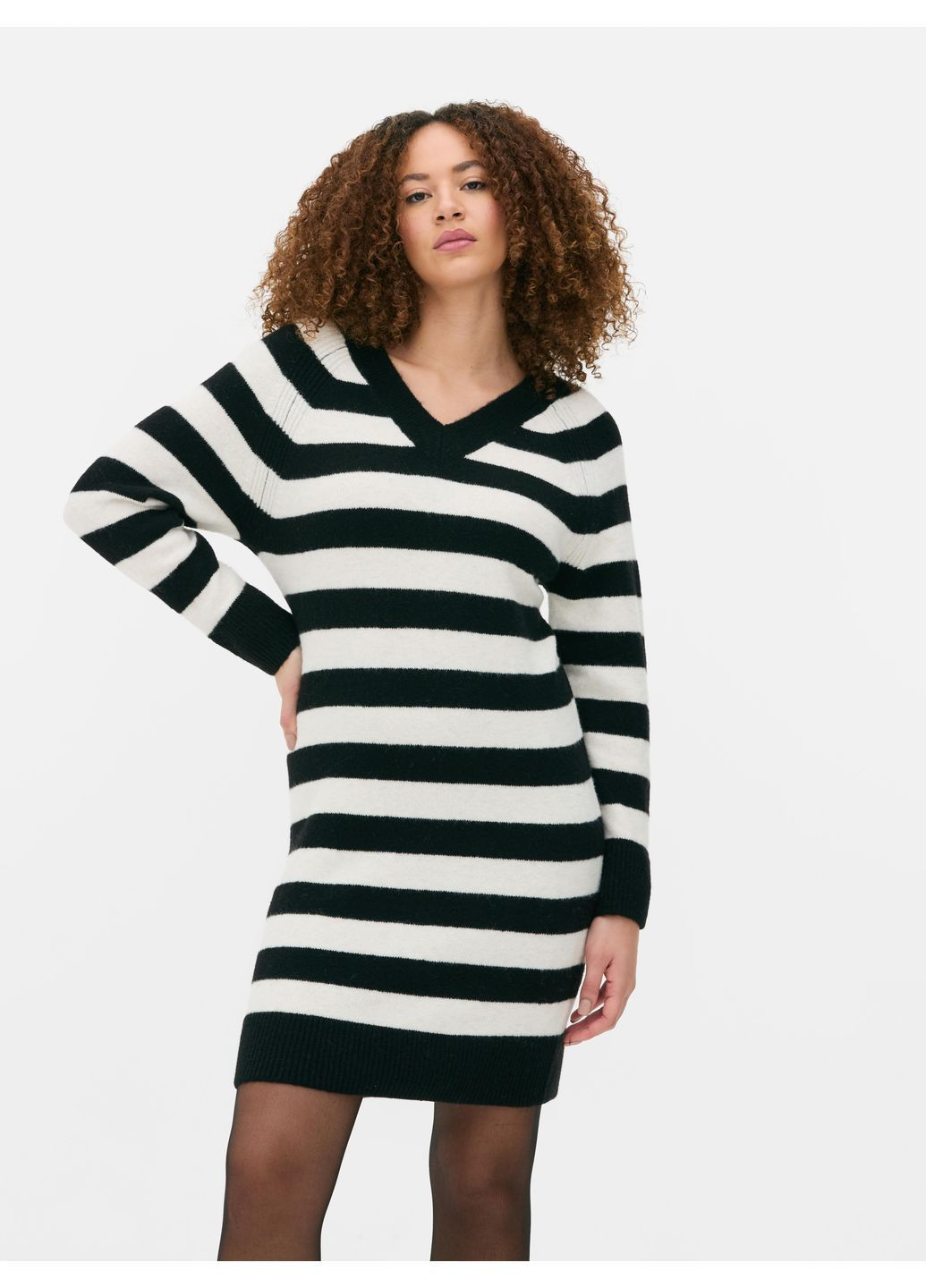 Черное платье демисезон,чорный-белый, Primark