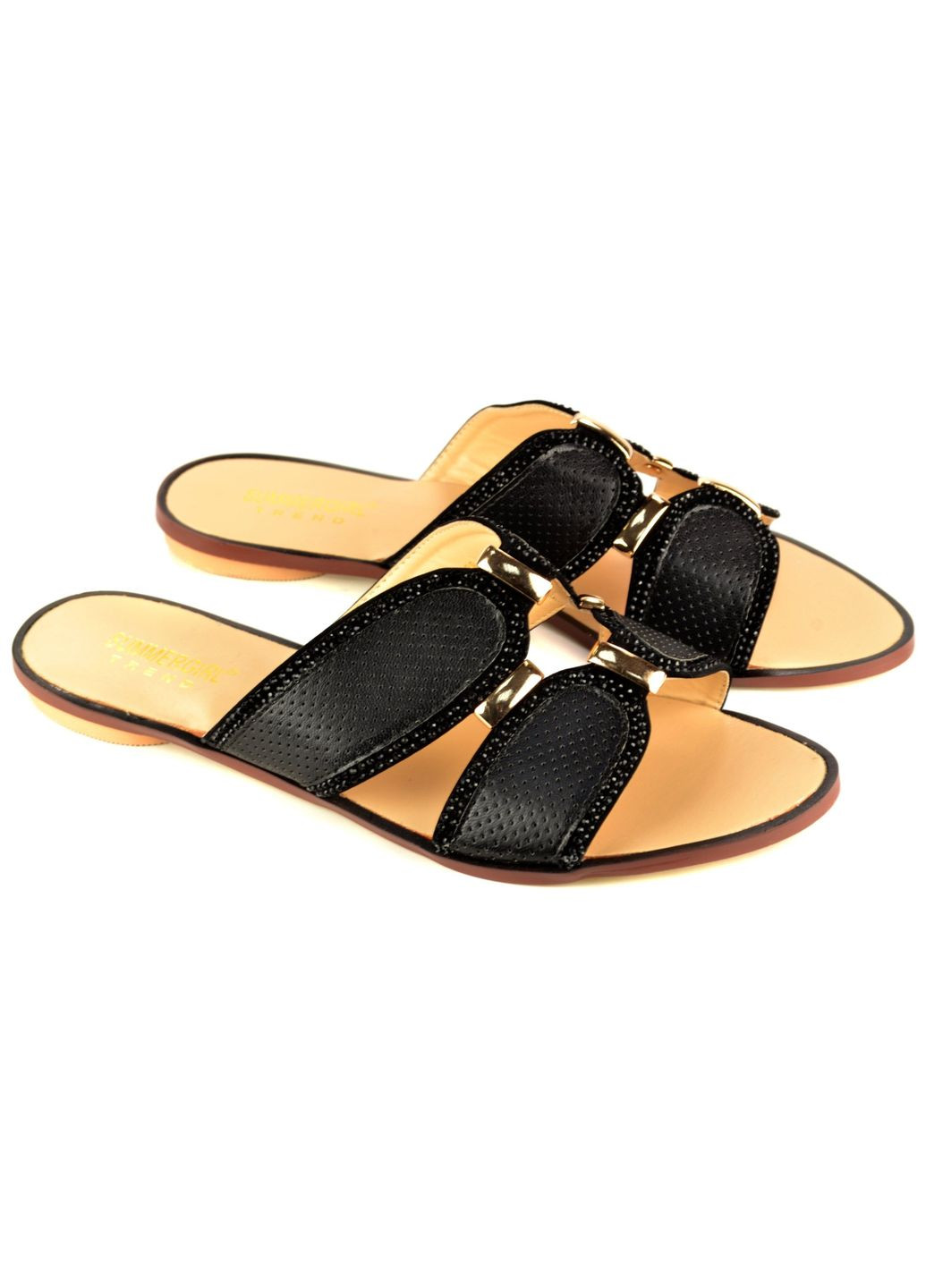 Черные летние шлепанцы SUMMERGIRL