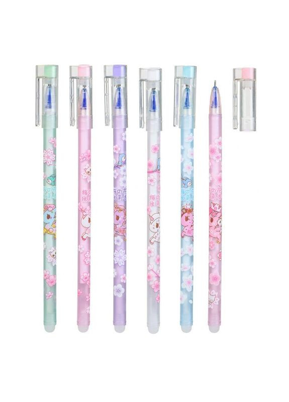 Ручка гелевая "пиши-стирай" синий, 0.5 мм "Единорог / Unicorn" No Brand (342417714)