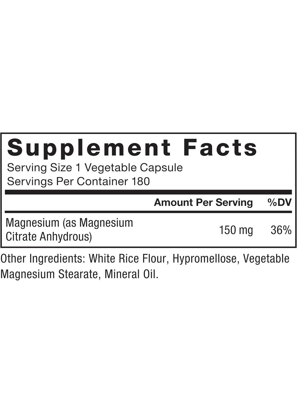 Цитрат магния 150 мг 180 растительных капсул Magnesium Citrate Force Factor (373282860)