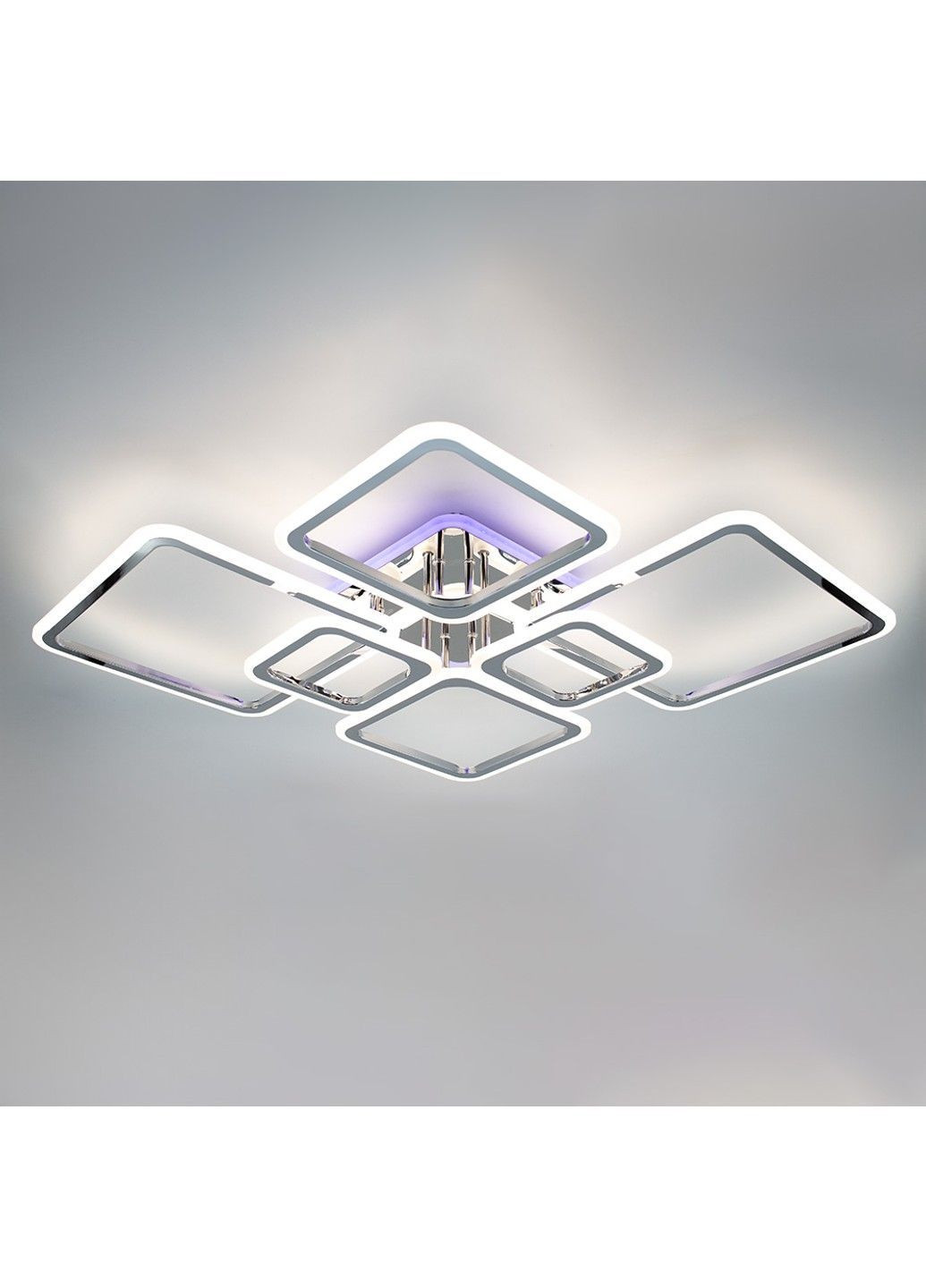 Смарт люстра керована світлодіодна OVAL RGB 7S 120 Вт SMART 960x750x110 мм Хром ESLLSE (365446811)