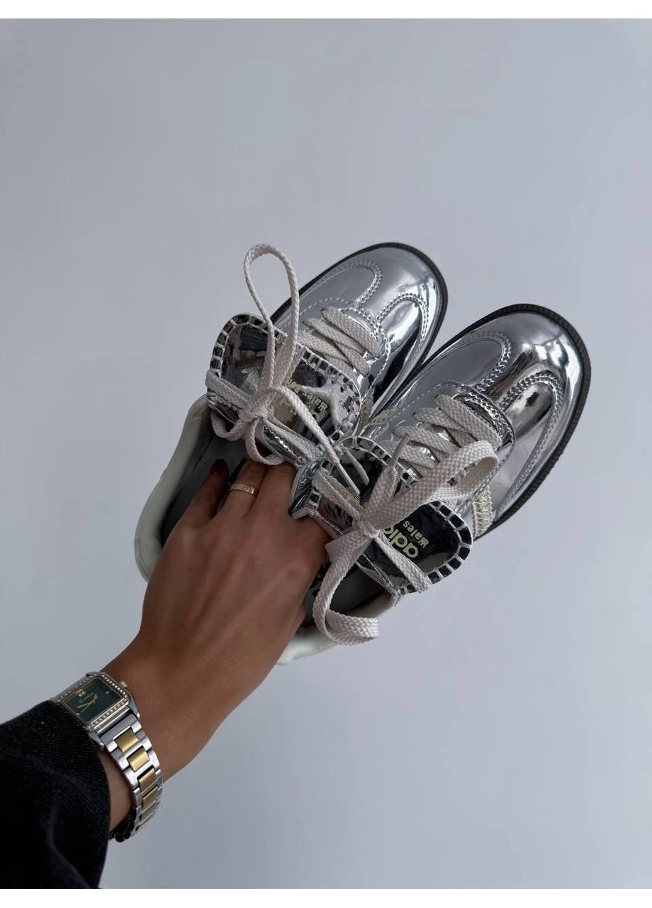 Серые летние кроссовки adidas samba wales bonner silver metallic адидас самба No Brand