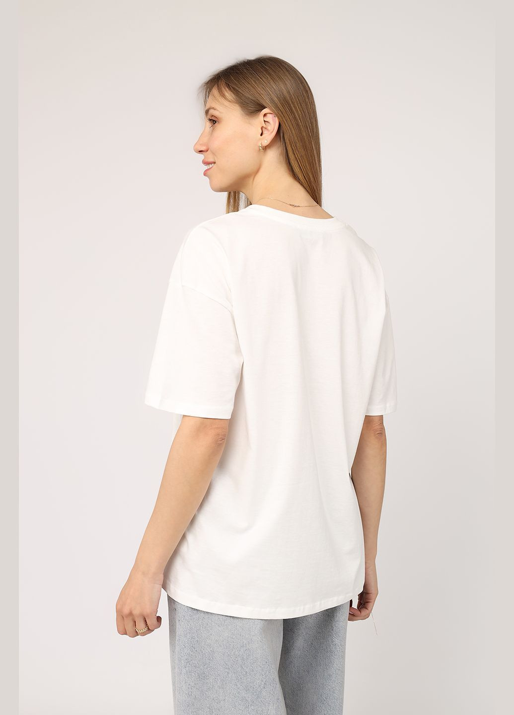 Футболка с коротким рукавом женская цвет молочный ЦБ-00275739 TOP GIRL - (332330064)