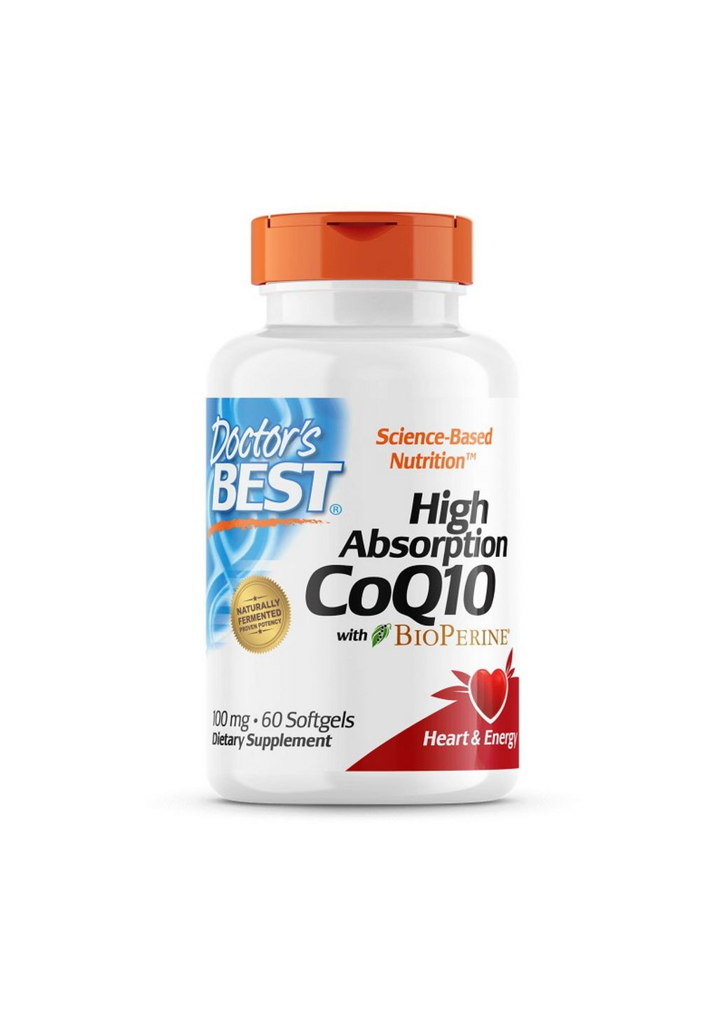 Натуральная добавка CoQ10 BioPerine 100 mg, 60 капсул Doctor's Best (293481999)