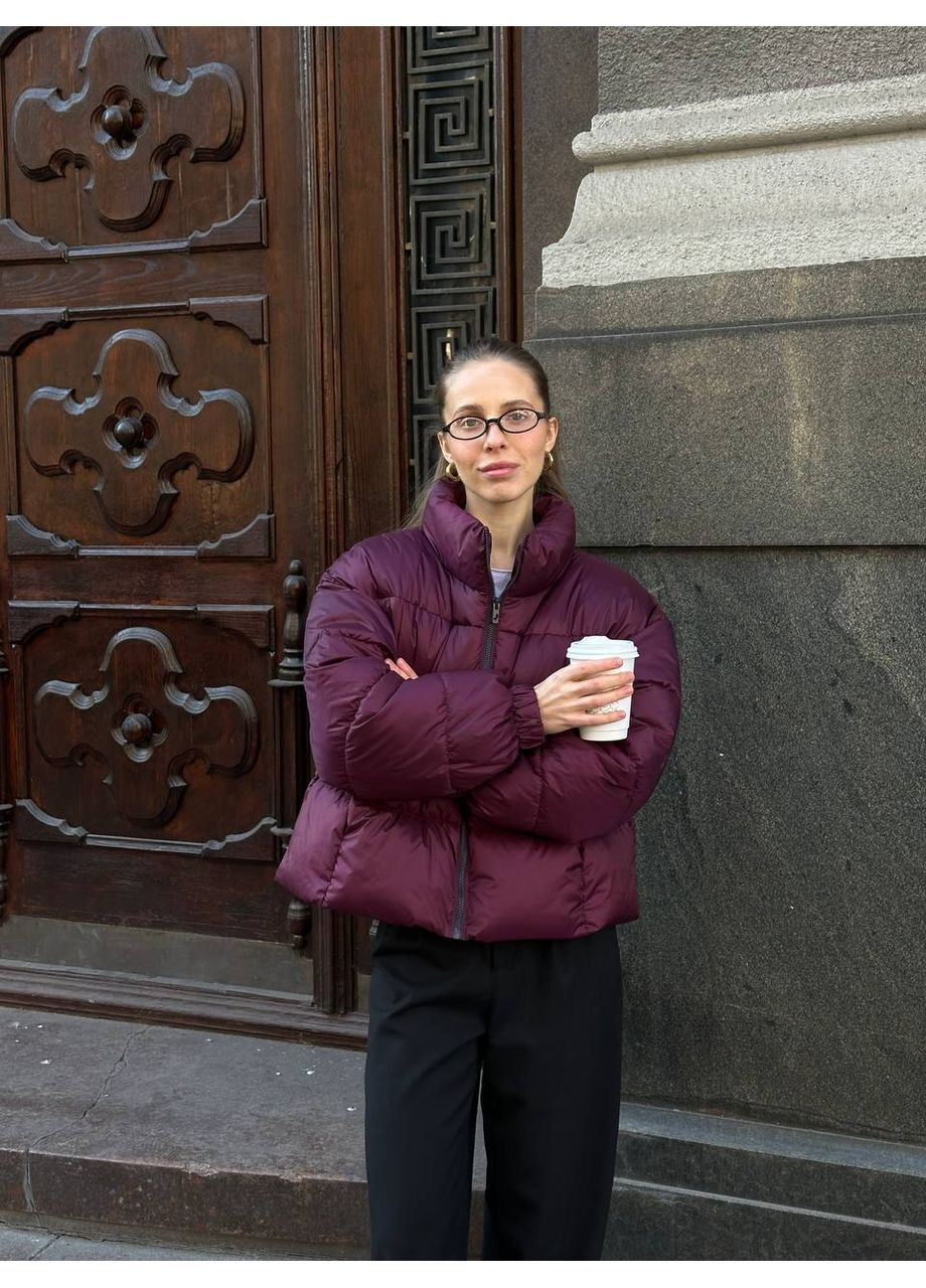 Бордова демісезонна куртка жіноча KaraMix