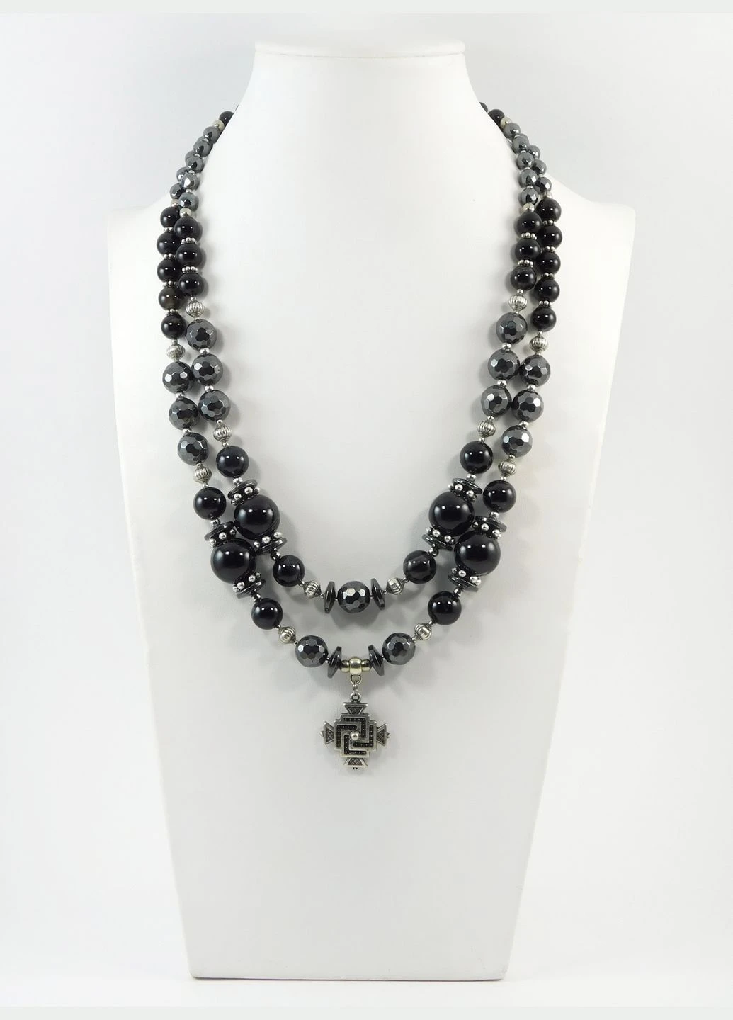 Бусы "Барита" Гематит, Агат Fursa fashion (322316243)