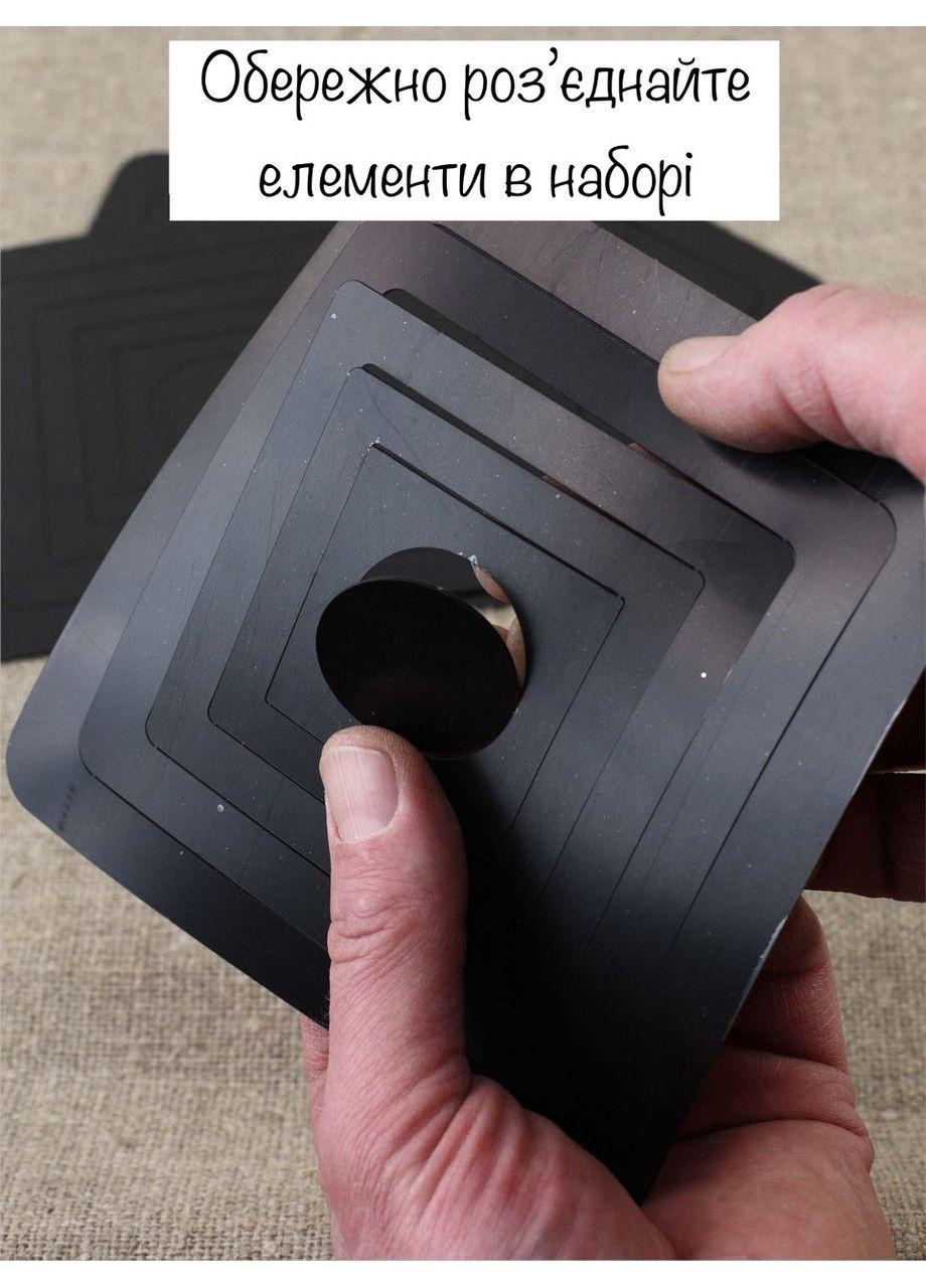 Декоративні наклейки інтер'єрні акрилові 3d на стіну Міні-Каре 24 шт. Чорний Ваша Світлість (366334630)