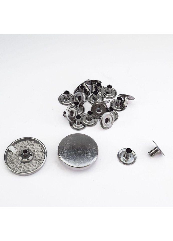 Кнопка Таблетка - 22мм Блек нікель 720шт. Нержавійка (108922) Plus-plus (352751706)