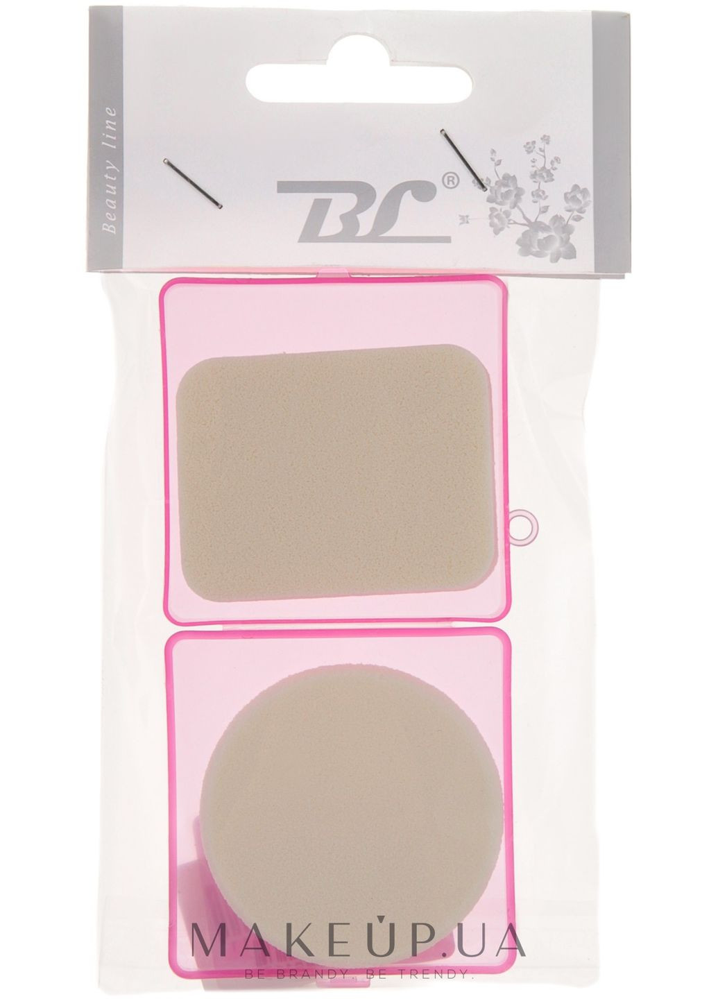 Спонж для макіяжу, PF059, рожевий 2шт (337321-27069929) Beauty Line (365800598)