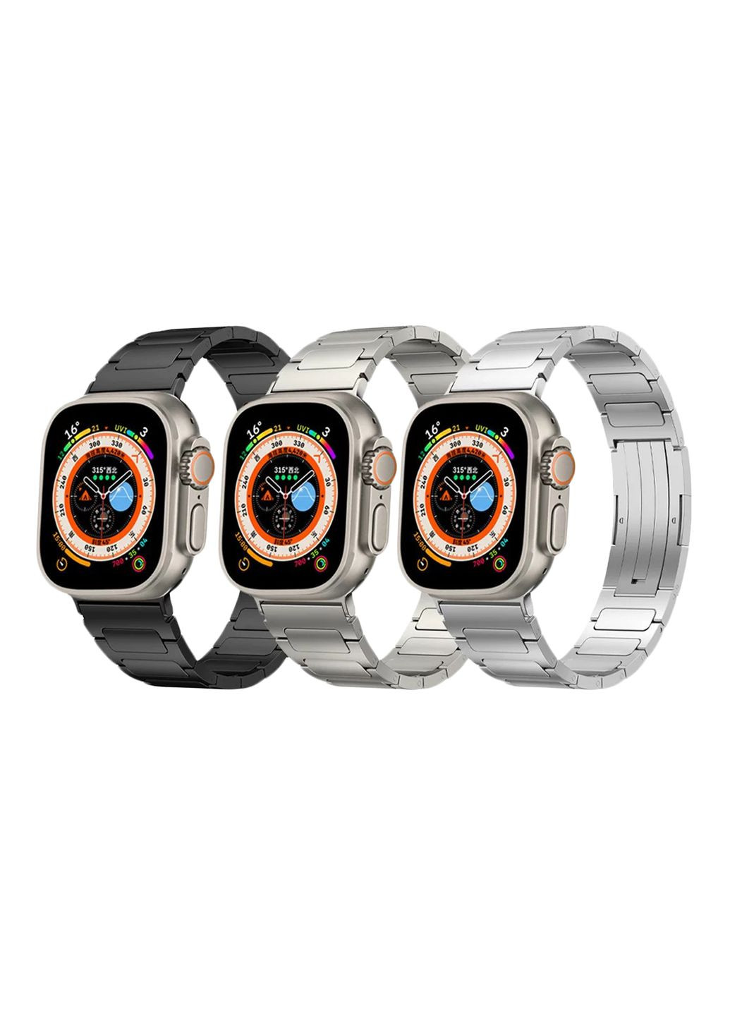 Ремінець для Apple Watch 42/44/45/49 mm Black No Brand Apple Watch Series (1-8) 42/44/49mm (340284564)