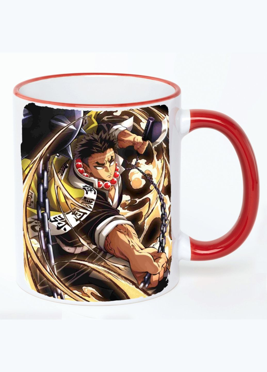 Чашка Клинок, що знищує демонів Аніме #020 (кухоль, кухоль) Біла з Червоною ручкою 330 мл No Brand (322715133)