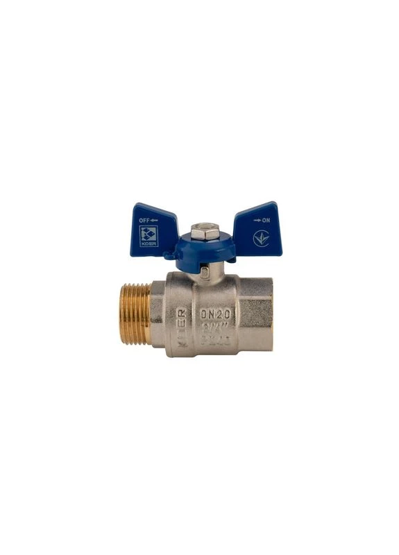 Кран шаровый KR.218.B 3/4" (KR2723) — прямой латунный кран для воды с внутренним и наружным резьбовым соединением KOER (398853411)