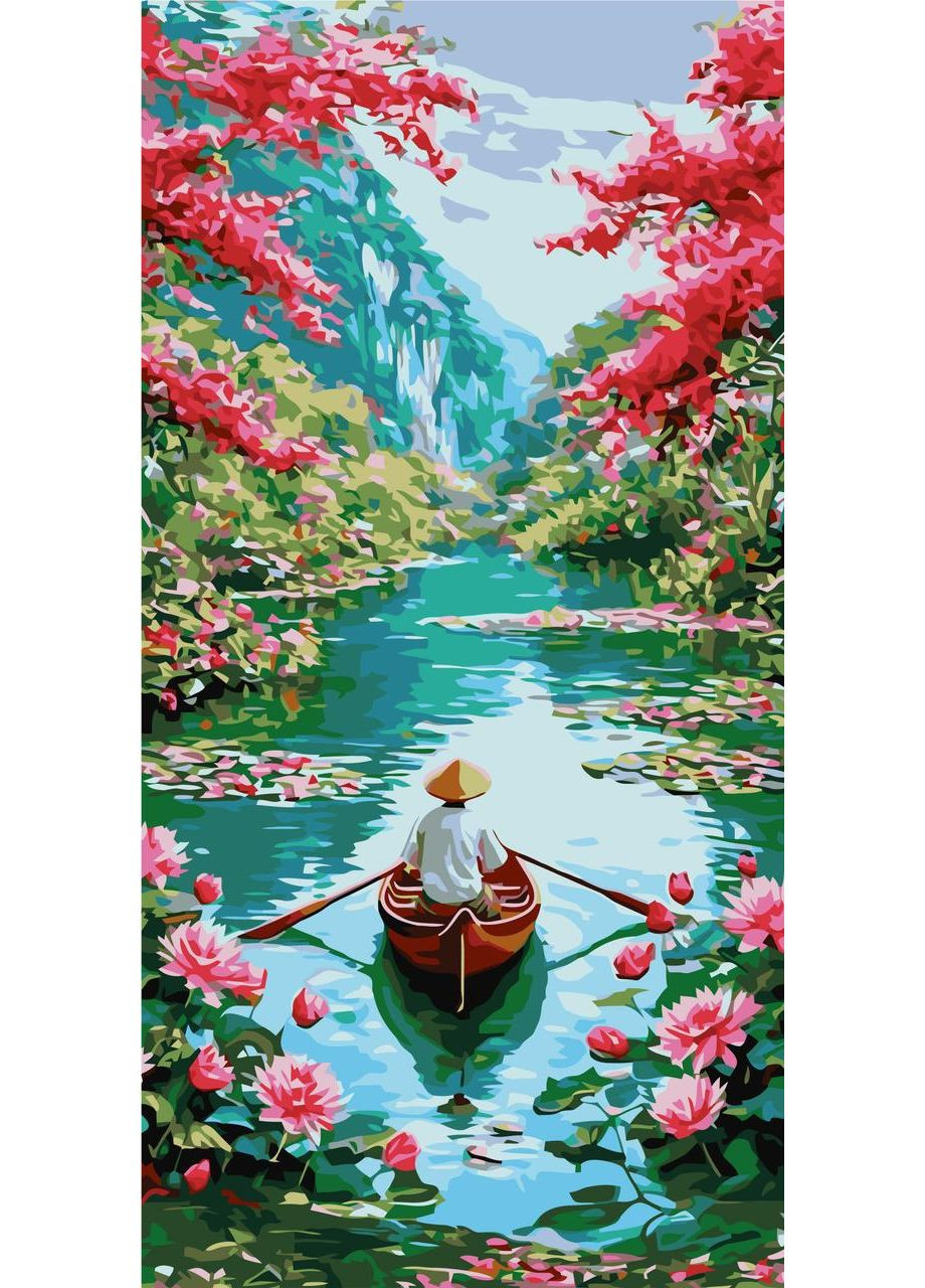 Картина за номерами Пейзаж. Спокій Сходу 40*80 см Оригамі LW 5149 Origami (351587388)