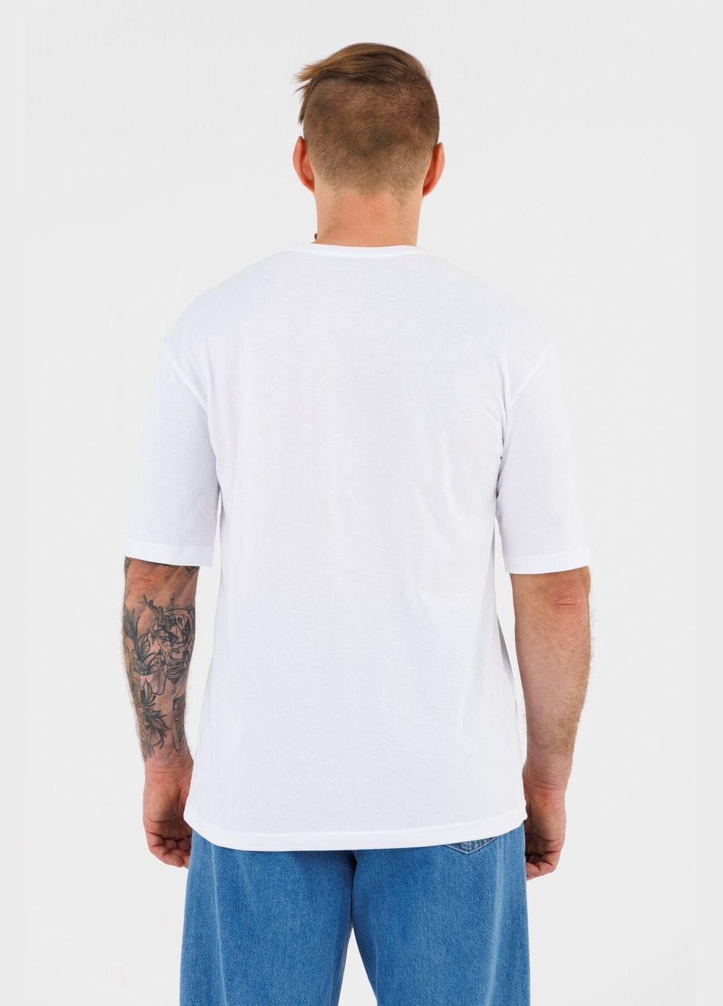 Белая футболка с принтом мужская s-e-mb02309-fl m белый (2000990575098s) shop (2000990575098) Demos