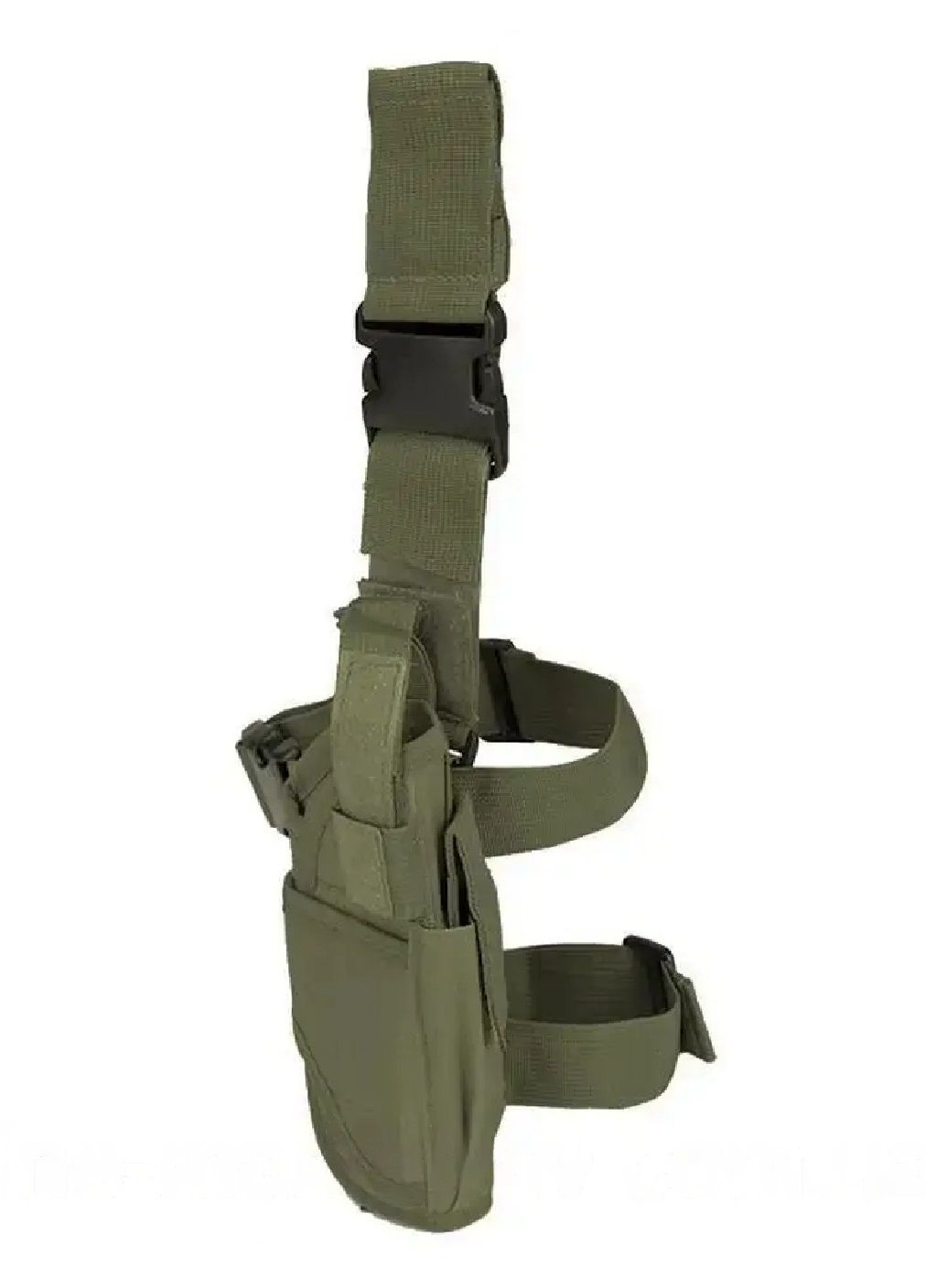 Кобура стегнова на ногу армійська тактична регульований розмір з відділенням для магазину 42х11 см (474292-Prob) Олива Unbranded (283323601)