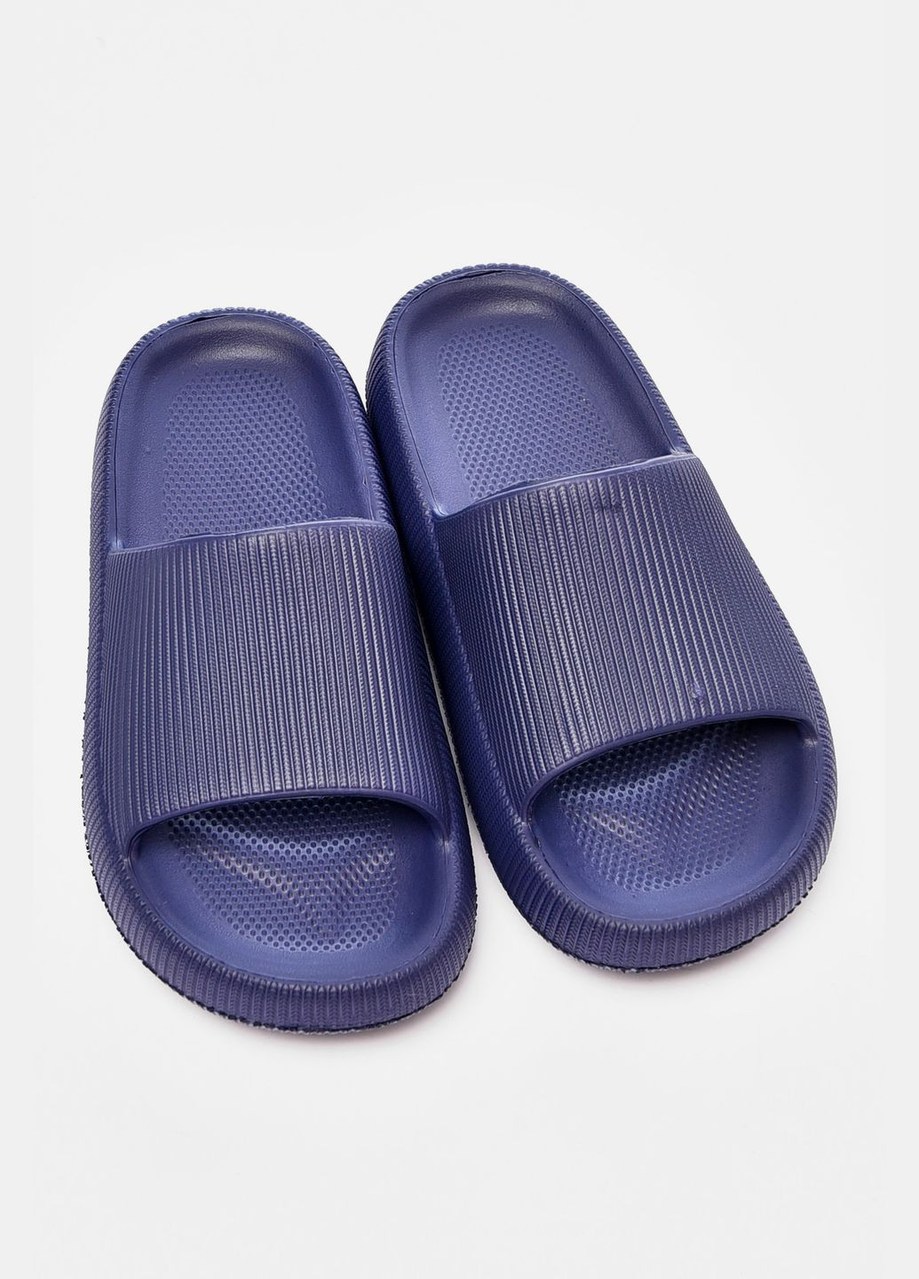 Темно-синие шлепанцы пена женские темно-синего цвета Let's Shop