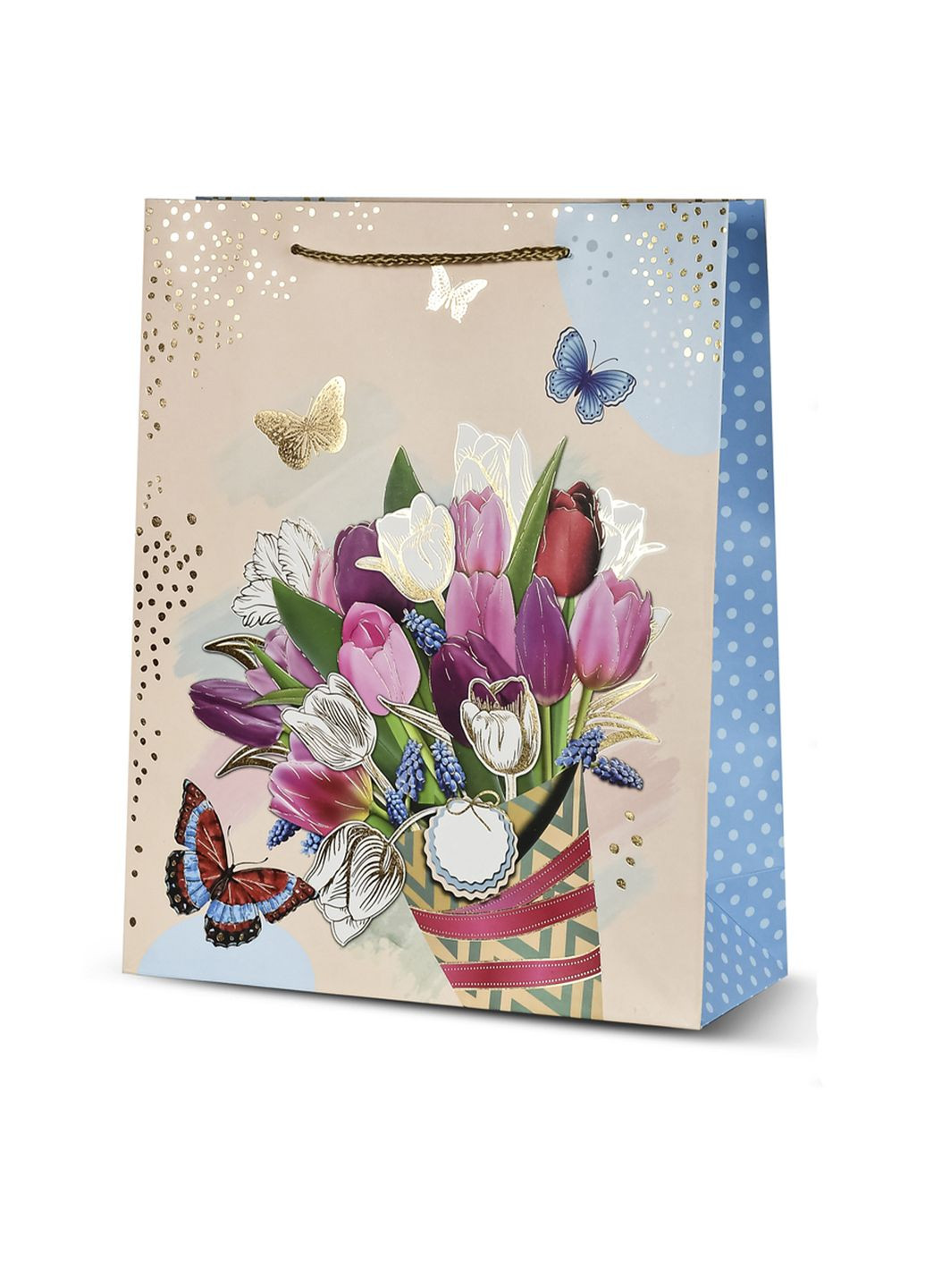 Пакет подарунковий паперовий - "Flower dance", L колір різнокольоровий CB-00271145 No Brand (319107329)