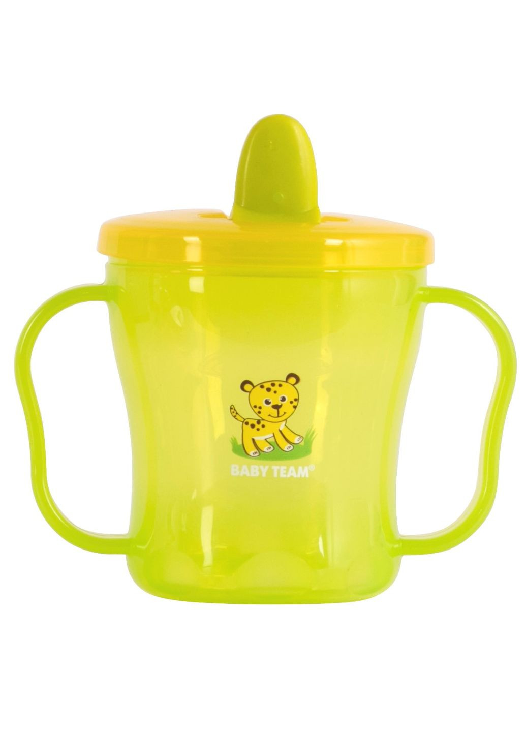Поильник, с ручками и складным носиком, от 6 мес., 180 мл, салатовый () Baby Team 5002 (328398105)