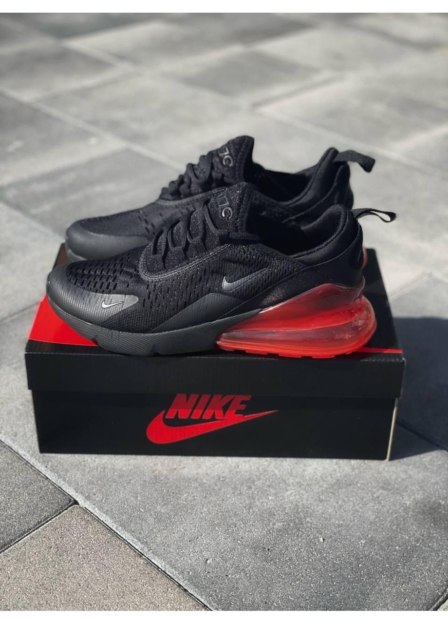КРОССОВКИ ЖЕНСКИЕ NIKE AIR MAX 270 BLACK RED 2 НАЙК АИР МАКС 270 No Brand чёрные демисезоны (368869930)