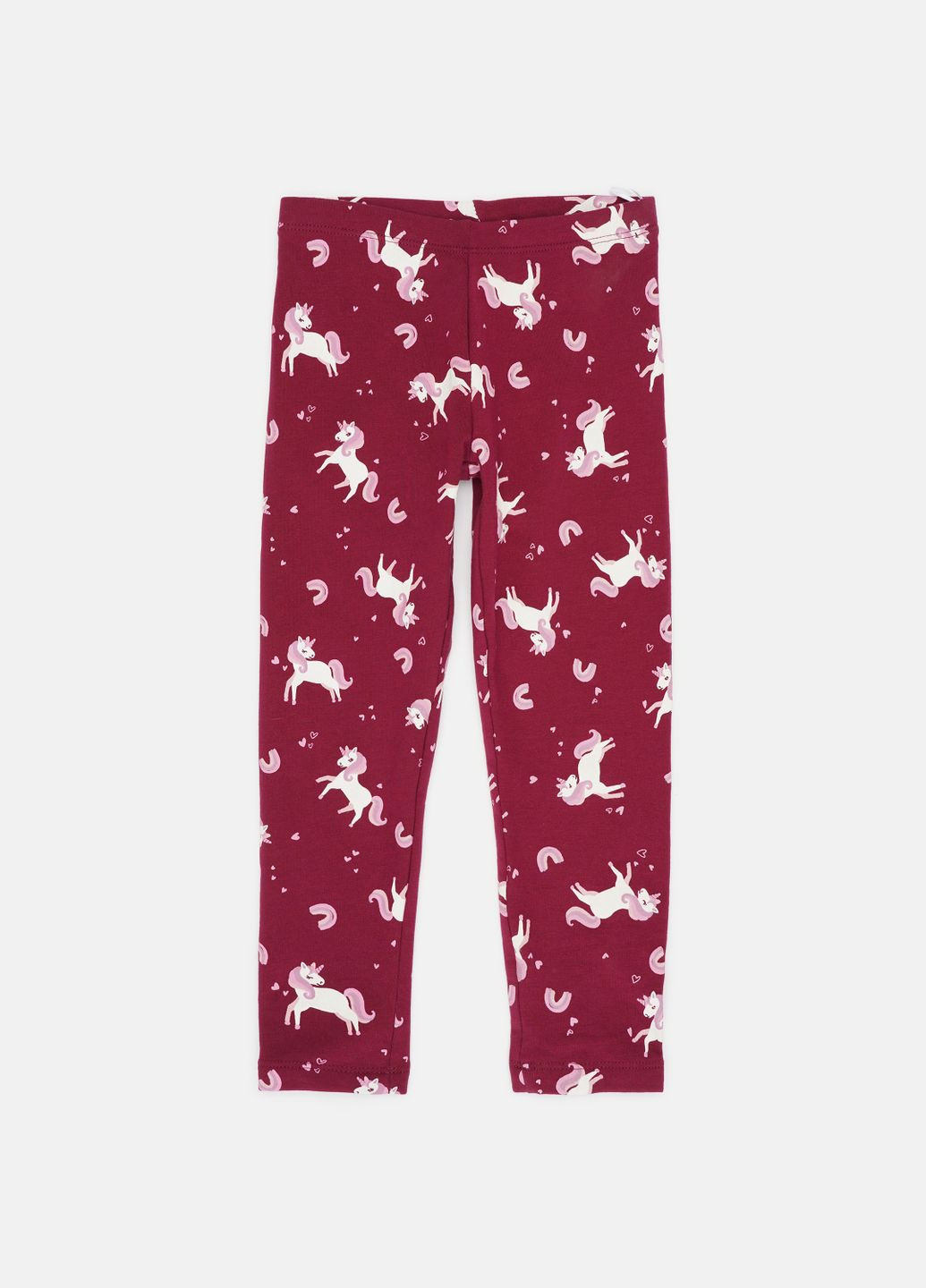 Бордовые демисезонные леггинсы из хлопка C&A