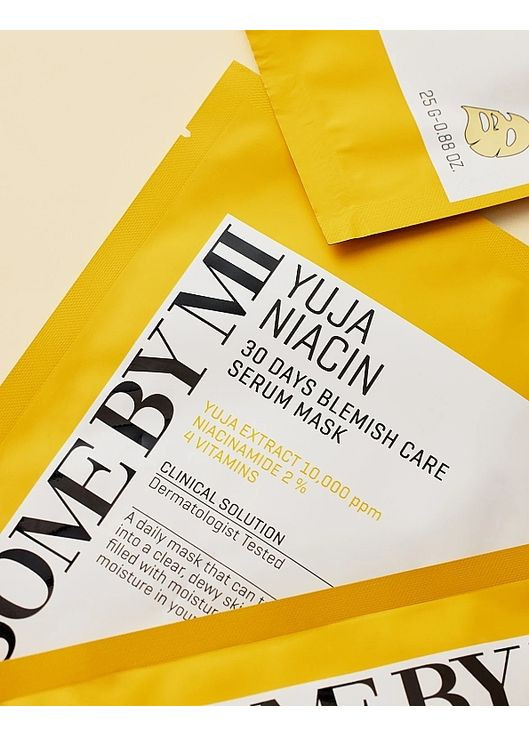 Тканевая маска-сыворотка Yuja Niacin 30 Days Blemish Care Serum Mask 25g (1286812-27683437) Some By Mi (368657038)