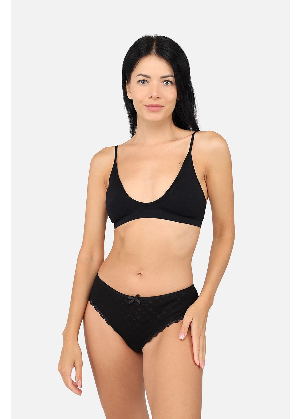 Набір трусів сліпи жіночі колір чорний CB-00273100 Yuki (358497416)