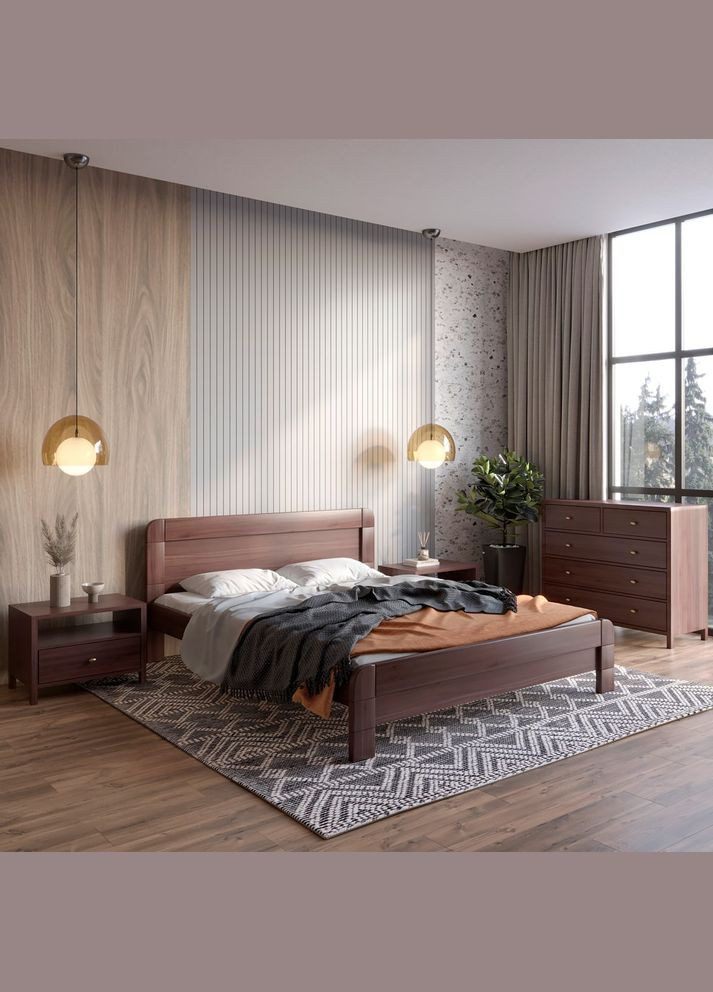 Двоспальне дерев'яне ліжко Тоскана 180х200 см (MBG-3521) Mebigrand (368280909)